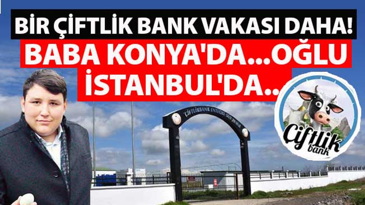 Bir Çiftlik Bank vakası daha!  Baba Konya'da...Oğlu İstanbul'da...