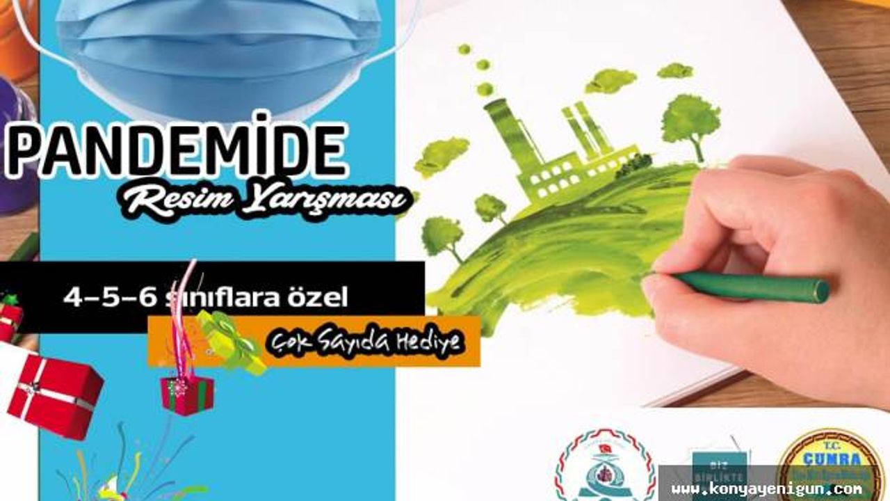 Çumra’da çocuklar pandemiyi  resim yaparak anlatacak