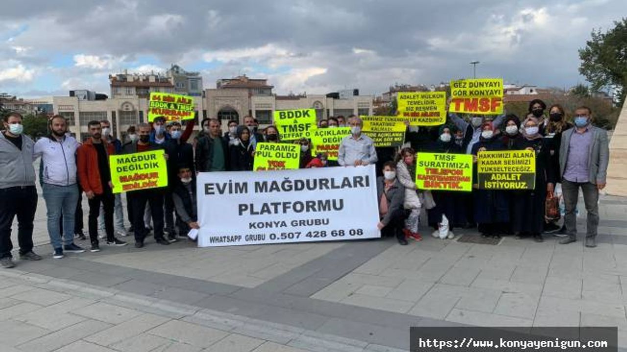 EVİM mağdurları seslerini  duyurmaya çalışıyor