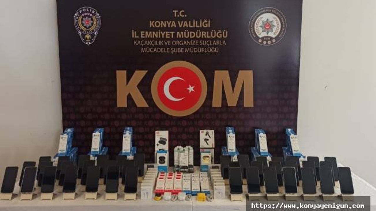 Konya'da onlarca kaçak ürün ele geçirildi