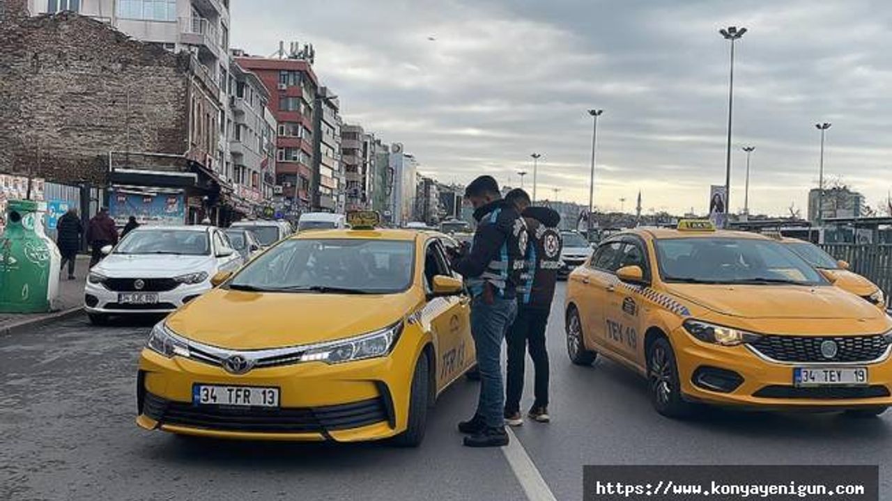 İstanbul'da kural ihlali yapan taksilere geçen yıl 212 bin 65 lira ceza uygulandı