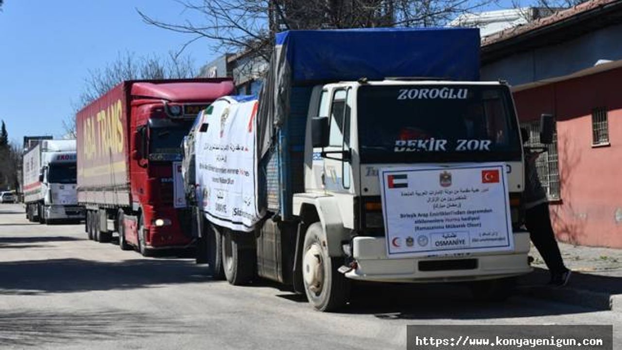 Birleşik Arap Emirlikleri'nden gelen 200 ton hurma depremzedelere gönderildi