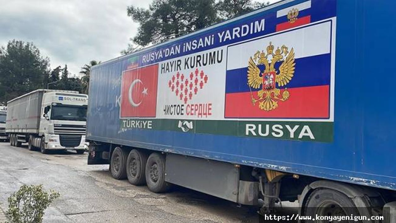 Rus milletvekilinin çağrısıyla toplanan 23 tır yardım Adıyaman'a getirildi