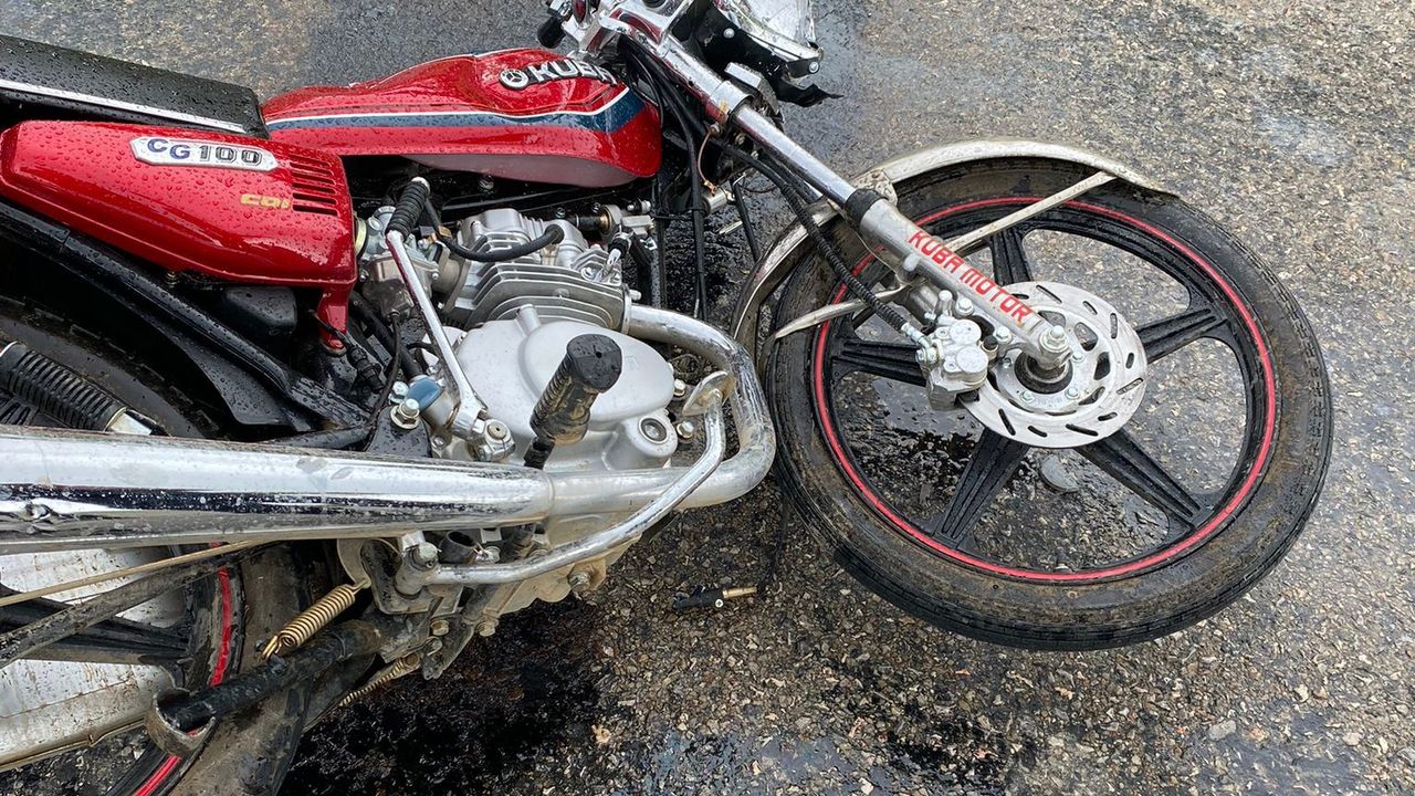 Konya'da motosiklet ile otomobil çarpıştı: 1  yaralı