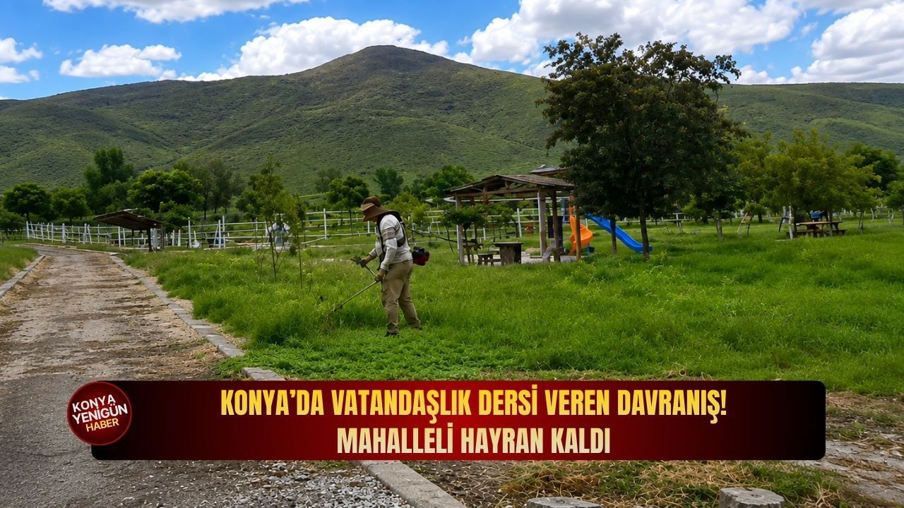 Konya’da vatandaşlık dersi veren davranış! Mahalleli hayran kaldı