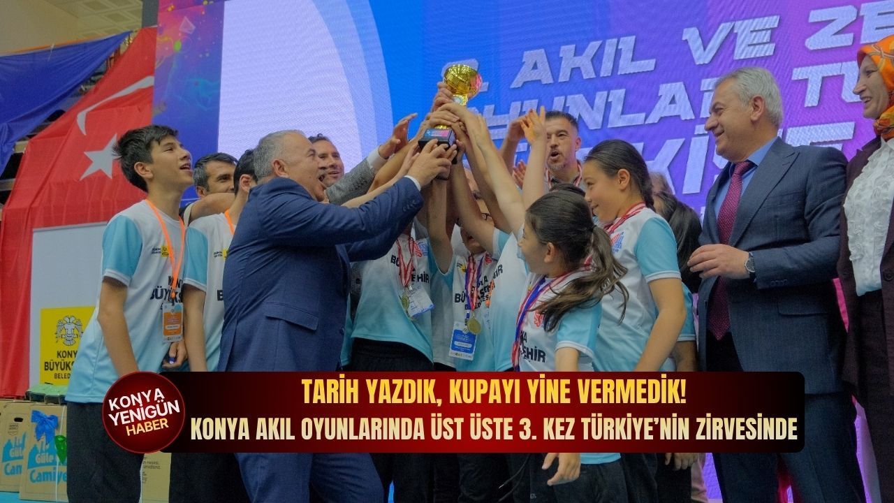 Tarih yazdık, kupayı yine vermedik! Konya akıl oyunlarında ü