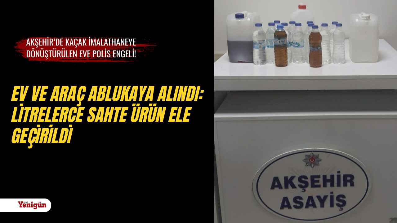 Akşehir’de kaçak imalathaneye dönüştürülen eve polis engeli!