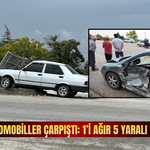 Konya’da otomobiller çarpıştı: 1’i ağır 5 yaralı