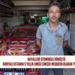 Hayalleri otomobile dönüştü: Konyalı ustanın 5 yıllık emeği Şimşek McQueen olarak yollara çıktı