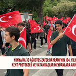 Konya'da 30 Ağustos Zafer Bayramı'nın 104. Yılında kent protokolü ve vatandaşlar meydanlara akın etti