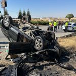 Feci kaza! Takla atan otomobilden sağ çıkamadı…