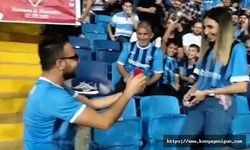 Adana Demirspor ile Konyaspor maçında evlenme teklifi
