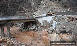 Adıyaman-Çelikhan kara yolu, köprüdeki çökme nedeniyle trafiğe kapatıldı