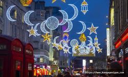 Londra'nın ünlü caddesi ilk kez ramazan dolayısıyla özel olarak aydınlatıldı