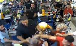 Markette akraba kavgası güvenlik kamerasında