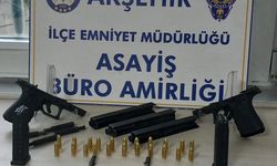 Akşehir’de silah parçalarına el konuldu