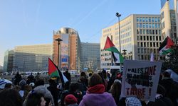 Brüksel’de Filistin’e destek gösterisi