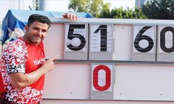 Milli atlet Mersin'de dünya rekoru kırdı