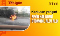 Konya'da otomobil alev topuna döndü