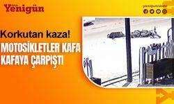 Konya'da motosiklet kazası kamerada