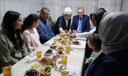 Erdoğan, iftarda Taş ailesinin misafiri oldu