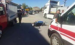 Karapınar'da motosiklet ile tır çarpıştı: 1 yaralı