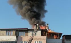 Tokat'ta çatı yangını