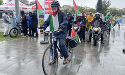 Konya'da pedallar Gazze için çevrildi
