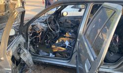 Otomobilde yangın paniği: Sürücü ölümden döndü