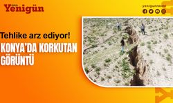 Konya'da 2,5 kilometre uzunluğunda yüzey yarığı oluştu