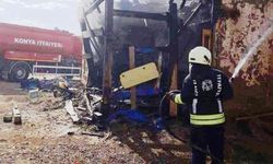 Kulu'da yangın! Ahır kullanılamaz hale geldi