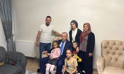 Erdoğan, yeni yuvasına kavuşan aileyi  ziyaret etti