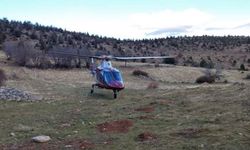 Dağda düştü, helikopter ambulansla kurtarıldı