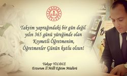 Milli Eğitim Müdürü Yıldız’dan Öğretmenler Günü mesajı