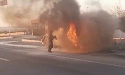Konya’da süt tankeri alev topuna döndü