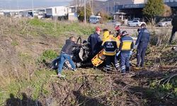 Kırmızı ışıkta geçti: Dereye uçtu