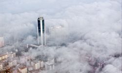 Konya'da etkili olan sis dronla görüntülendi