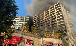 Otel inşaatında yangın çıktı