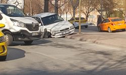 Konya'da maddi hasarlı kaza