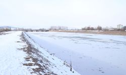 Türkiye'nin en uzun nehri kısmen buz tuttu
