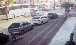 Motosikletinin altında kaldı