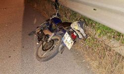 Devrilen motosikletin sürücüsü yaralandı