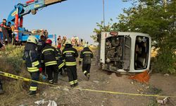 Konya'da otobüs devrildi
