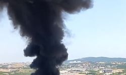 Çöp ayrıştırma tesisinde yangın paniği