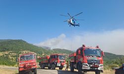 Yangına havadan ve karadan müdahale
