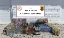 Konya'da kaynakçı dükkanında içki deposu çıktı