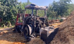 Traktör yangını: 1 yaralı
