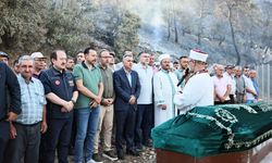 Orman yangınında ölen kişi toprağa verildi