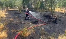 Bahçedeki yangın etraftaleri korkuttu!