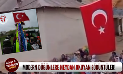 Konya'da modern düğünlere meydan okuyan görüntüler!